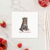 Serviette En Papier chats et cowboys (En situation)