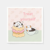 Serviette En Papier Chats gourmets (Devant)