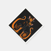 Serviette En Papier Chats Motifs de saules d'Halloween (Coin)