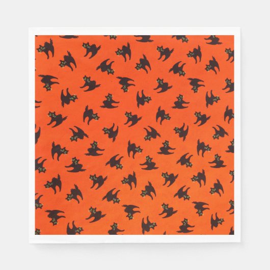Serviette En Papier Chats noirs (Devant)
