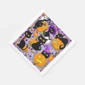Serviette En Papier Chats noirs citrouille Halloween Candy (Coin)