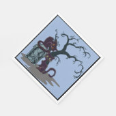 Serviette En Papier Chats noirs Tombstone Deef Tree Halloween (Coin)