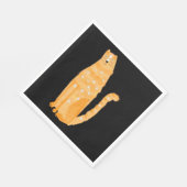 Serviette En Papier Chats Orange (Coin)