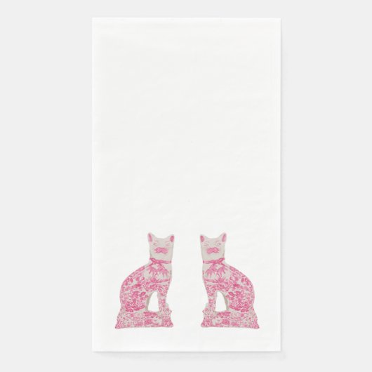 Serviette En Papier Chats Roses Staffordshire (Devant)