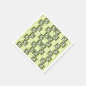 Serviette En Papier Chats vert (Coin)