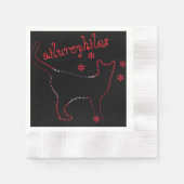 Serviette En Papier chatte en ligne, félin génial Papier Napkin (Devant)