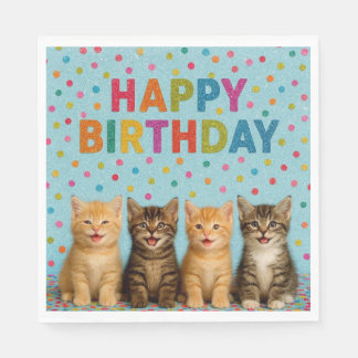 Serviette En Papier Chatte serviettes d'anniversaire !