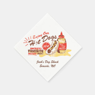 Serviette En Papier Chaud Chien Retro Papier Napkins 50 pack PERSONNAL