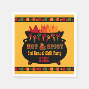 Serviette En Papier Chaud & épicé Chili Party