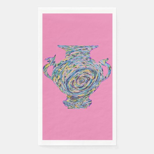 Serviette En Papier Chaud rose Chinoiserie Ginger Jar Jars (Devant)
