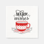 Serviette En Papier Chauds Coupe Café Chaud Coca Xmas Lettres (Devant)