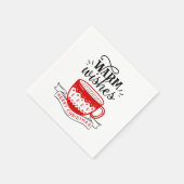 Serviette En Papier Chauds Coupe Café Chaud Coca Xmas Lettres (Coin)