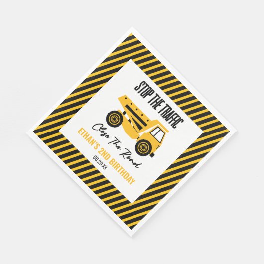 Serviette En Papier Chauffage de construction Camion Bulldozer fête d' (Coin)