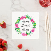 Serviette En Papier Chauffage des maisons florales (En situation)