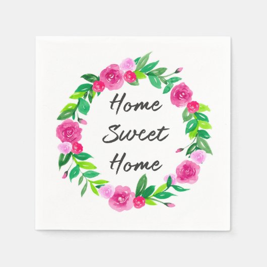 Serviette En Papier Chauffage des maisons florales (Devant)