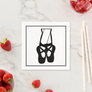 Serviette En Papier Chaussons Bleu Noir En Pointe