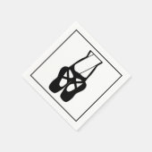 Serviette En Papier Chaussons Bleu Noir En Pointe (Coin)