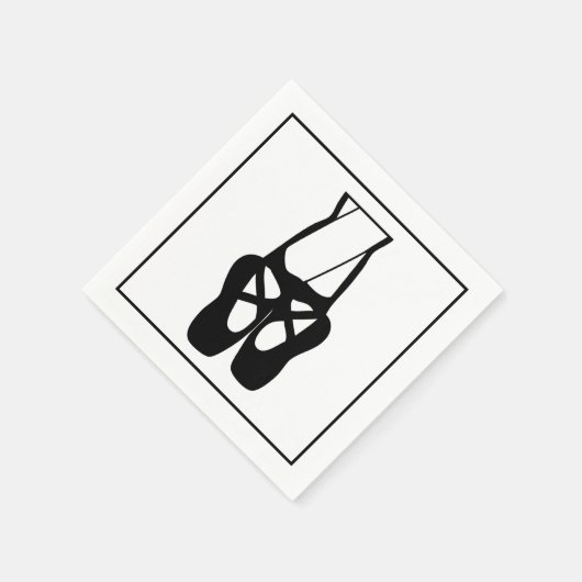 Serviette En Papier Chaussons Bleu Noir En Pointe (Coin)