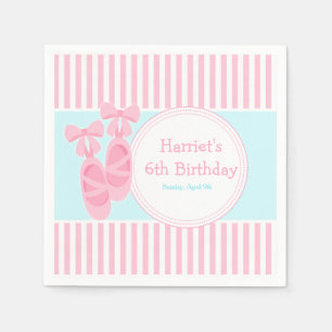 Serviette En Papier Chaussons de ballet Ballerina fête d'anniversaire