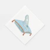 Serviette En Papier Chaussure En Verre Sur Un Coussin (Coin)