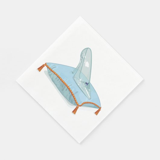 Serviette En Papier Chaussure En Verre Sur Un Coussin (Coin)