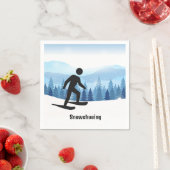 Serviette En Papier Chaussures à neige, papier de conception serviette (En situation)