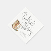 Serviette En Papier Chaussures à script moderne et bridal shower pétil (Coin)