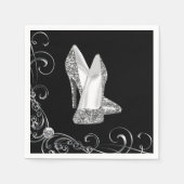 Serviette En Papier Chaussures à talon haute Parties scintillant pour  (Devant)