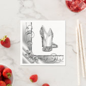 Serviette En Papier Chaussures à talon haute Parties scintillant pour  (En situation)