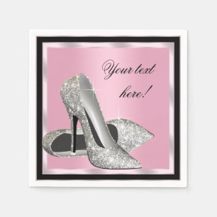 Serviette En Papier Chaussures à talon rose