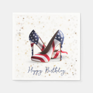 Serviette En Papier Chaussures à talons hauts drapeau américain pour a
