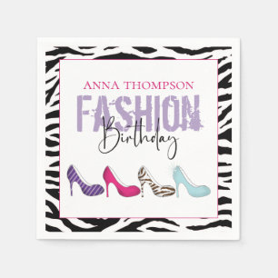 Serviette En Papier Chaussures à talons hauts imprimés animaux pour un