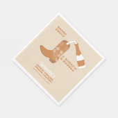 Serviette En Papier Chaussures à talons Rustique Occidental Mariage (Coin)