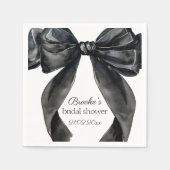 Serviette En Papier Chaussures attachant noeud noir Fête des mariées a (Devant)