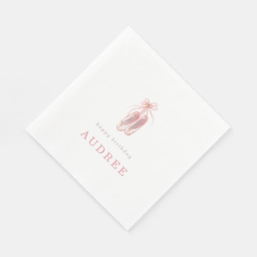 Serviette En Papier Chaussures Ballerina Rose élégant Anniversaire (Coin)