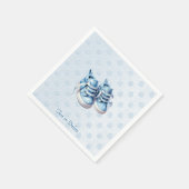 Serviette En Papier Chaussures Bébé Bleues serviettes (Coin)