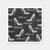 Serviette En Papier Chaussures blanches fashionista Motif serviettes (Devant)