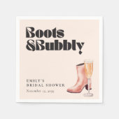 Serviette En Papier Chaussures & Bridal Shower Western Pétillant (Devant)