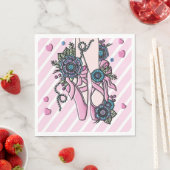 Serviette En Papier Chaussures de ballet (En situation)