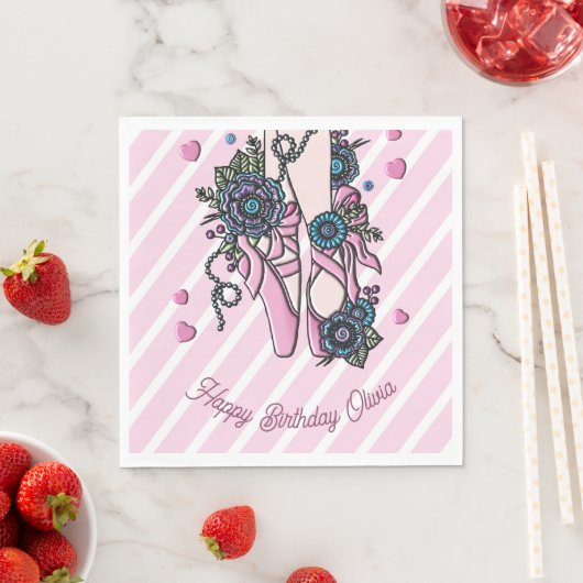 Serviette En Papier Chaussures de ballet personnalisées (En situation)