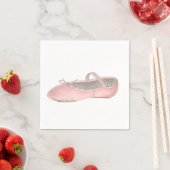Serviette En Papier Chaussures de Ballet Rose Chaussures Chaussons Bal (En situation)