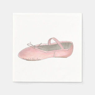 Serviette En Papier Chaussures de Ballet Rose Chaussures Chaussons Bal