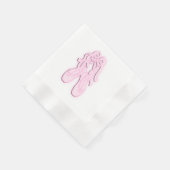 Serviette En Papier Chaussures de ballet roses (Coin)