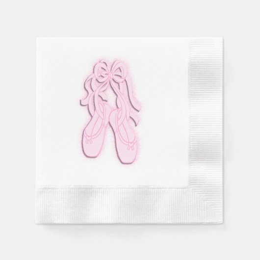 Serviette En Papier Chaussures de ballet roses (Devant)