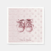 Serviette En Papier Chaussures de bébé rose serviettes (Devant)