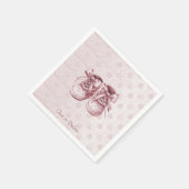 Serviette En Papier Chaussures de bébé rose serviettes (Coin)