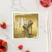 Serviette En Papier Chaussures de Champagne et talon (En situation)