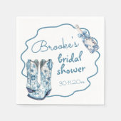 Serviette En Papier Chaussures de Chinoiserie et Réception de Mariage  (Devant)