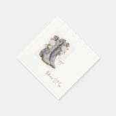 Serviette En Papier Chaussures de cowboy Hydrangea Fête de fiançailles (Coin)