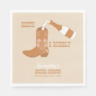 Serviette En Papier Chaussures de mariée rustique occidentales country